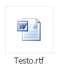 Icona del file Testo.rtf