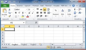 schermata di Excel
